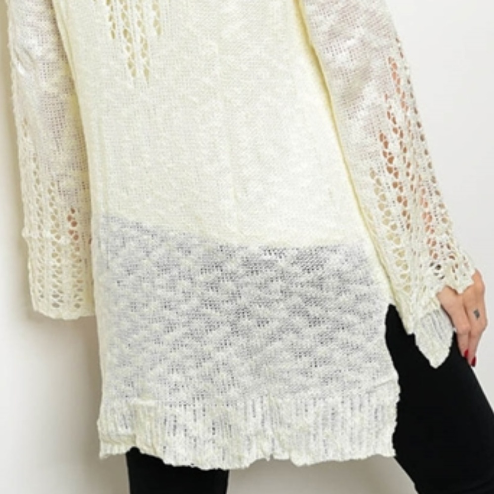 ☀️LAST1️⃣//IVORY HIGH LOW KNIT SWEATER - Picture 7 of 10